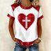 Women's Short Sleeve T-Shirt Waffle-Knit 3D Printed Retro Streetwear Soft And Breathable 5 Colors S-5XL_ecoleips.com