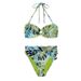 European And American Bikini New Halter Neck Printed Vacation Split Swimsuit And Cover Up Suit Female Hot Style_ecoleips.com