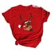European And American Cross-border Foreign Trade Women's Clothing Christmas-themed Round-neck Printed Short-sleeve_ecoleips.com