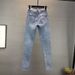 European Station New Heavy Duty Casual High Waist Slim Hot Brick Slim All Match Straight Nine Point Jeans Women's Trend_ecoleips.com