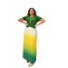 Elegant Fashion Two Piece Set For Women Spring Summer Puff Sleeves Mid-Calf A-Line Skirt Plus Size Pleated Clothing Suit_ecoleips.com