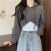 European And American Style Short Sweatshirt Vest Two-Piece Set For Women Korean Version Loose Slimming Thin Small_ecoleips.com