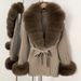 Luxury Oversized Knit Cardigan With Genuine Fox Fur Collar - Elegant Loose Fit V-Neck Sweater Coat For Women (Multiple Color Options)_ecoleips.com