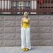 Yellow American Retro-style Camisole Women, Suitable For Summer, As An Inner Or Outer Layer, Slim Fit, Sweet And Spicy_ecoleips.com