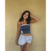 Women's Clothing Niche Striped Design Elastic Lace Casual Shorts For Women Loose Slim All Match Shorts_ecoleips.com