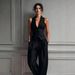 Women's Sexy V Neck Button Up Vest Two Piece Set Casual Fashion_ecoleips.com