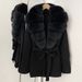 Luxury Fox Fur Collar Knit Cardigan – Oversized Open-Front Coat For Women (20 Dual-Tone Color Options, One-Size)_ecoleips.com