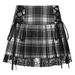Women's Plaid Mini Skirt Cross Strap Lace Pleated New Style Spicy Girl Subculture Skirt For Autumn Winter_ecoleips.com