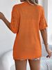 K Hollow Out Short Sleeved Knitted Cardigan Vacation Sun Protection Shirt Women's Clothing_ecoleips.com