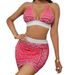 Women's European American Style Printed Swimsuit Skirt Two Piece Set Sexy Casual Comfortable Spring/Summer Clothing_ecoleips.com
