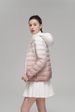 Women's Autumn And Winter New 90-down Light Down Jacket Women's Hooded Gradual Change Color Contrasting Coat_ecoleips.com