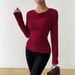 2026 Autumn Bell-sleeve, Drop-neck, Slim-fit For Women, Holiday Style Knit Top_ecoleips.com