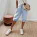 Women's Cotton Linen Casual Pants With Pockets Elastic Waist Five Point Trousers For Commuting Style Product_ecoleips.com