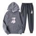 Lil Peep Bear Sportswear Men's Hoodies And Sweatpants Set Autumn Winter Comfortable Streetwear Clothing_ecoleips.com