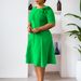 Elegant round Neck Short Sleeve A-Line Dress for Women Versatile Breathable Polyester Blend Work Casual Wear_ecoleips.com