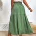 High Slit Ruffled Waist Midi Skirt For Women Long Skirt For Spring And Summer High End Fashion_ecoleips.com