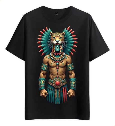 Women's T-Shirts Tshirt Muscle Freaks Aztec Jaguar Mexican Warrior Style_ecoleips.com