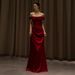 Women's Clothing One Shoulder Toast Dress High End Light Luxury Bride Engagement Dress New Style Small Tail Slim Satin Dress_ecoleips.com