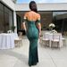 Cross-border 2026 European And American New Style Party Sequin Off-Shoulder Slit INS Casual Fashion Dress For Women_ecoleips.com