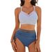 Sexy Sheer Mesh Bikini Set For Women - High Waist Two Piece Swimsuit (Flattering & Supportive Perfect For Beach & Pool Parties)_ecoleips.com