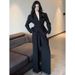 French-style Niche Hepburn-inspired Black Blazer, Casual Professional Look, Elegant And Sophisticated, Waist-cinching_ecoleips.com