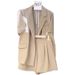 Women's Clothing Suit Jacket For Women Summer New Khaki High Waist Shorts Women's Suit Light Luxury High End_ecoleips.com