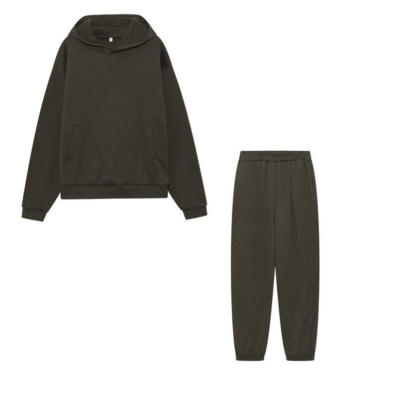 Women's Clothing Autumn And Winter Casual Fashion Thickened Long Sleeved Sweatshirt And Trousers Two Piece Suit_ecoleips.com