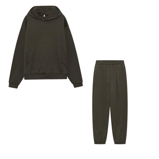 Women's Clothing Autumn And Winter Casual Fashion Thickened Long Sleeved Sweatshirt And Trousers Two Piece Suit_ecoleips.com