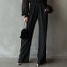 Women's Black Embroidered Jumpsuit European American Style Long Sleeve Wide Leg Elegant Sophisticated Cool Shoulder Romper_ecoleips.com