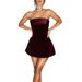Foreign Trade 2023 Winter New Women's Fashion Sexy Hot Girl Backless Off-Shoulder Tube Top Dress_ecoleips.com
