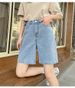 K Women's New Style High-Waisted Loose Skinny Straight Mid-Length Jeans_ecoleips.com
