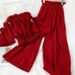 Women's Clothing 200 Pounds Fat Girl Summer New Fashion Suit Short Sleeved Tops Casual Wide Leg Pants Two Piece Suit_ecoleips.com