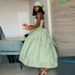 Vintage French Strapless Corset Waist Cinched Striped Big Swing Long Maxi Dress Women Elegant Party Vacation Evening_ecoleips.com