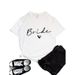 New Women's Loose-fitting Round-neck Bridal Team T-shirt_ecoleips.com