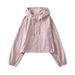 Women's Clothing Casual Drawstring Jacket Autumn Style Hot Girl Loose Hooded Sports Long Sleeved Top_ecoleips.com