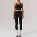 Tight Fitting Beautiful Back Yoga Suit For Women Quick Drying Folded High Waist Pants Casual Versatile Wear Resistant Fitness Sports Suit_ecoleips.com