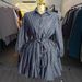Women's Striped Shirt Dress American Style Lapel One Row Of Buttons Drawstring Waist Casual Elegant Fashion Autumn 2026_ecoleips.com
