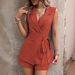Women's Summer Suit Jacket Vest Wide Leg Pants Set_ecoleips.com