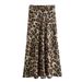 Aria Basics Aria Basics Cross-border Clothing Wholesale: Women's High-waisted Silk Satin Leopard Print Skirt, Wrinkle-resistant, European And_ecoleips.com