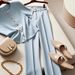 Women's Clothing Beautiful High End Super Good Looking Temperament Blue Two Piece Suit_ecoleips.com