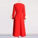 Women's Clothing Elegant Temperament Style Autumn New Long Three Dimensional Flower Decoration High Waist Simple Dress For Women_ecoleips.com