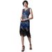 Women's Clothing Elegant Fringe Sequin Party Dress Vintage Glam Evening Gown With Deep V-Neck & Flowy Hem (Available In 11 Colors & Plus Sizes)_ecoleips.com