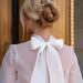 New 2026 Lightweight Gauze Dress plus Size Petite Figure Puff Sleeves French Hepburn Style Wedding Reception Light Dress for Women_ecoleips.com