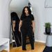 Women's Trendy Patchwork Ribbed Color Block Two Piece Set TW825 European And American Spring Summer Fashion Loose Casual_ecoleips.com