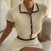 Women's Clothing Spring And Summer Women's New Short Sleeved Cardigan Lapel Sexy Hip Wrapped Short Skirt Suit_ecoleips.com