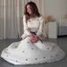 Women's Elegant Summer Maxi Dress – Flowy A-Line Long Sleeve Dress With Waist Tie & Butterfly Embroidery – Cotton-Polyester Blend Boho Chic Dress_ecoleips.com