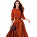 Fall 2026 New Pumpkin Orange Knitted Dress, Stunning Little Dress With A High-end Waist-cinching, Slimming French-style_ecoleips.com