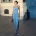 Sexy High-Slit Wrap Dress – Crisscross Backless Design With Stretchy Milk Silk Fabric (S-L, Blue)_ecoleips.com