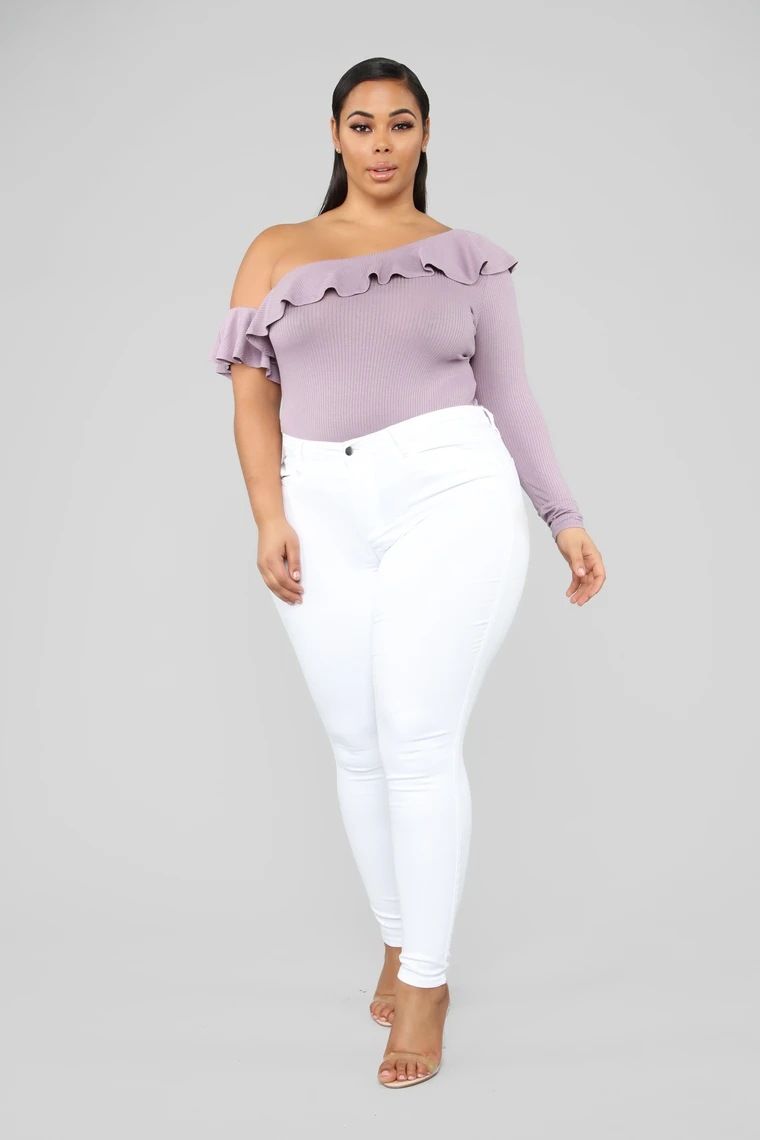 Women's Clothing Plus Size Fashion High Stretch Denim Small Leg Pants_ecoleips.com