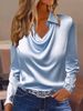 2026 Shein Cross-border Independent Site European American Satin Long-sleeve Spring And Autumn Women's Shirt Tops_ecoleips.com